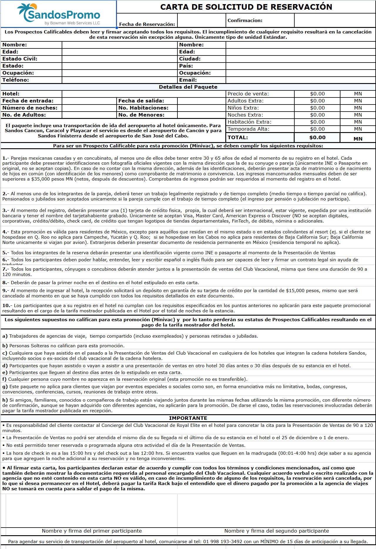 Carta de reservación — haz clic para ampliar