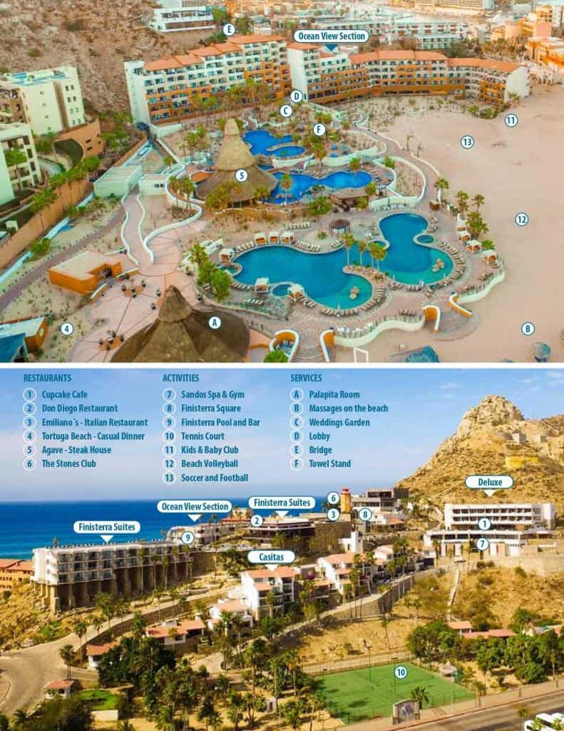 Sandos Finisterra Beach Resort Map 2019
